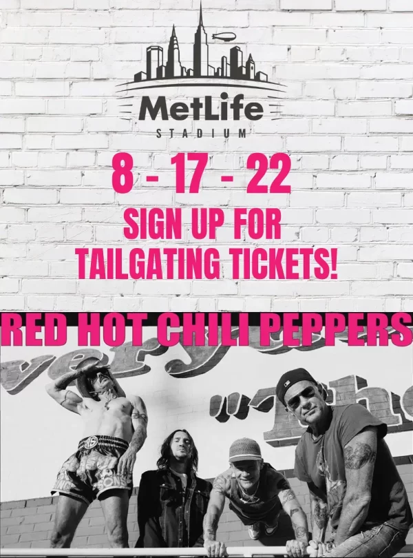 Red Hot Chili Peppers 2022 World Tour metlife tailgate