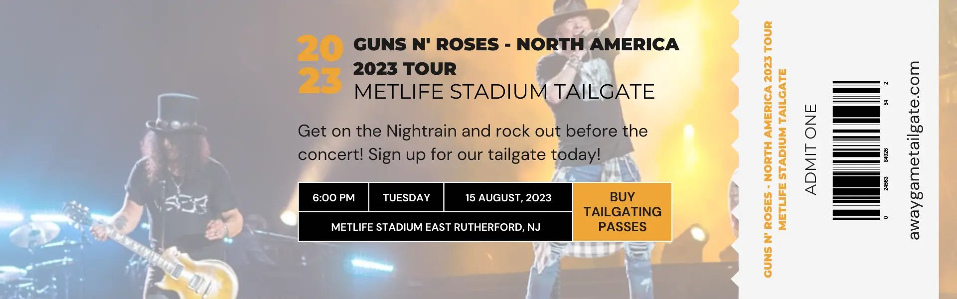 GUNS N' ROSES - NORTH AMERICA 2023 TOUR MetLife Stadium Tailgate