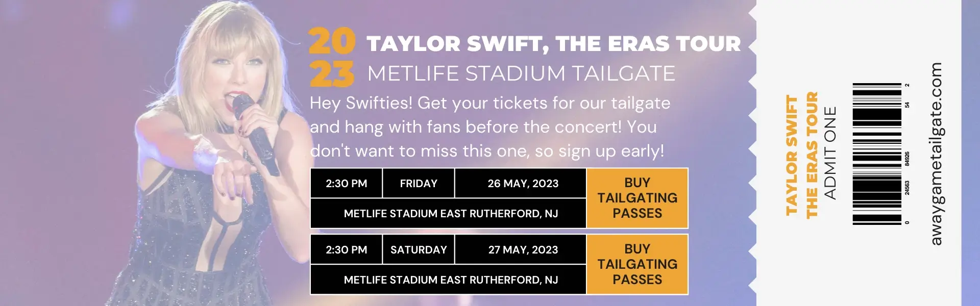 Taylor Swift, The Eras Tour MetLife Stadium Tailgate