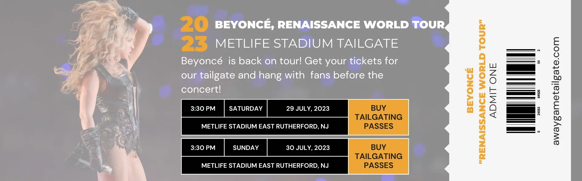 beyoncé, Renaissance World TourMetLife Stadium Tailgate