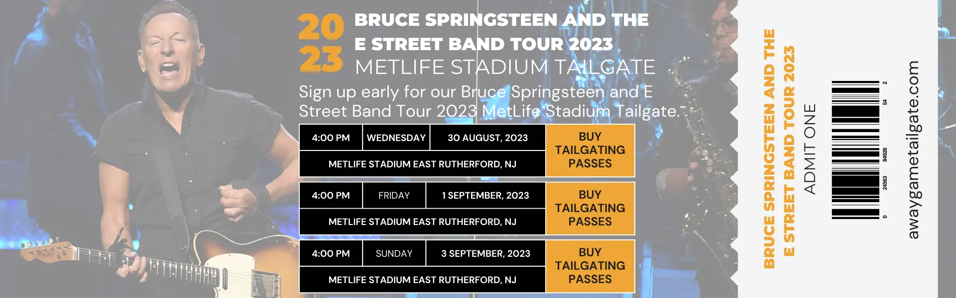 Bruce Springsteen and the E Street Band Tour 2023 MetLife Stadium Tailgate
