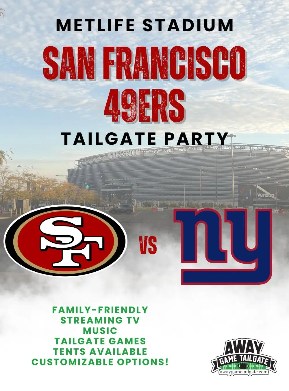 San Francisco 49ers MetLife Stadium Tailgate Party