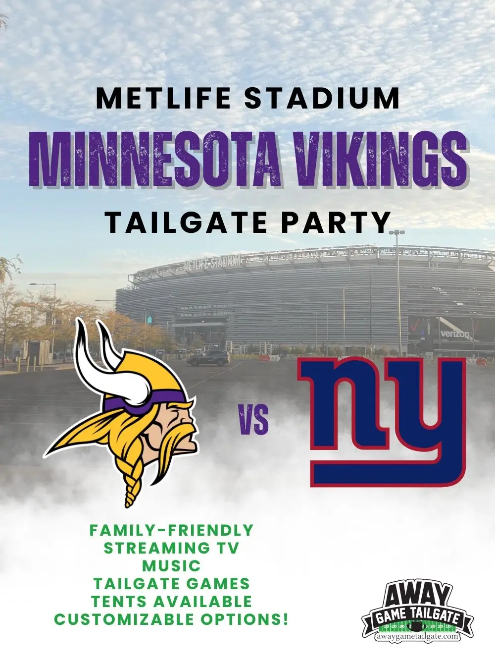 minnesota vikings MetLife Stadium Tailgate Party