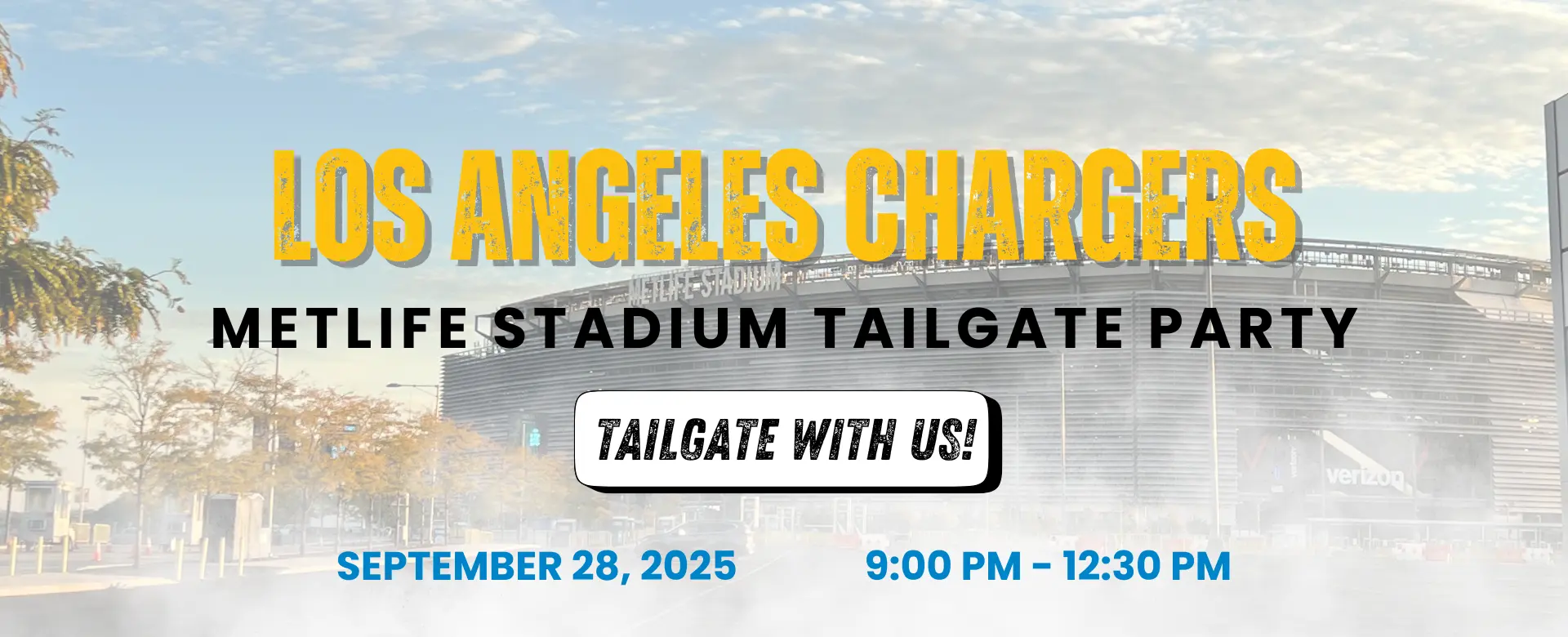 los angeles chargers METLIFE STADIUM TAILGATE PARTY