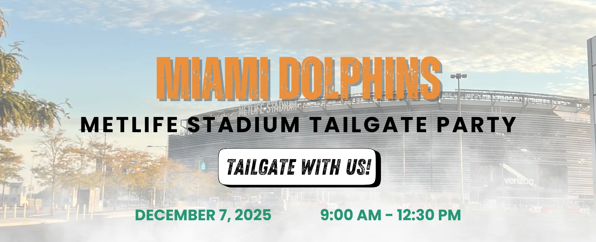 miami dolphins METLIFE STADIUM TAILGATE PARTY