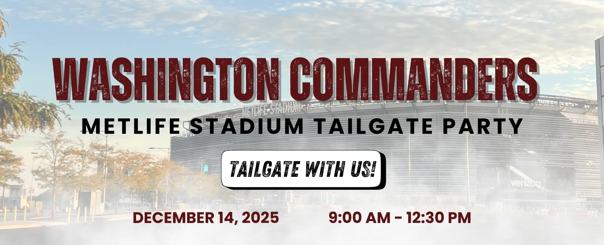 Washington Commanders METLIFE STADIUM TAILGATE PARTY