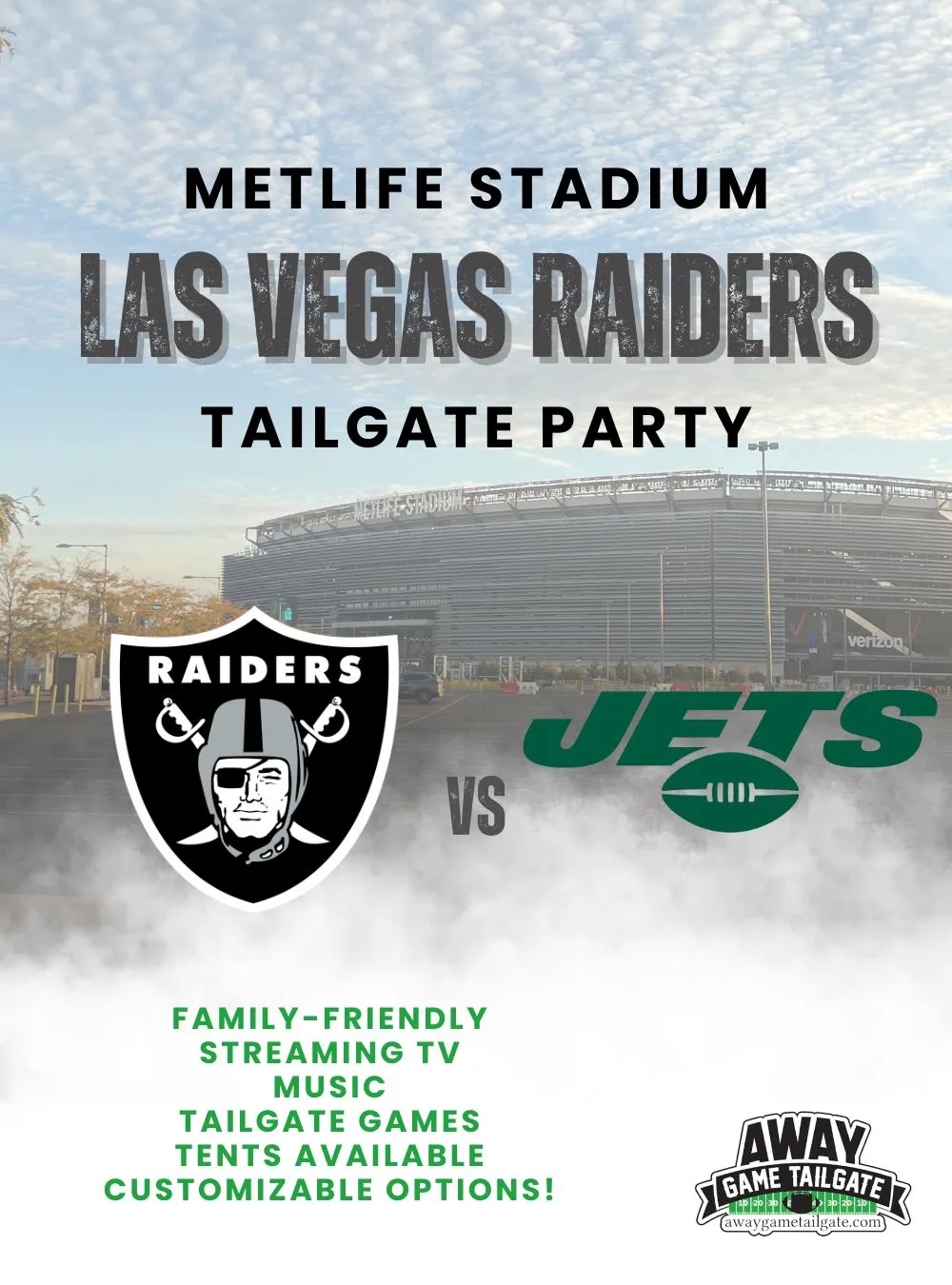 las vegas raiders MetLife Stadium Tailgate Party