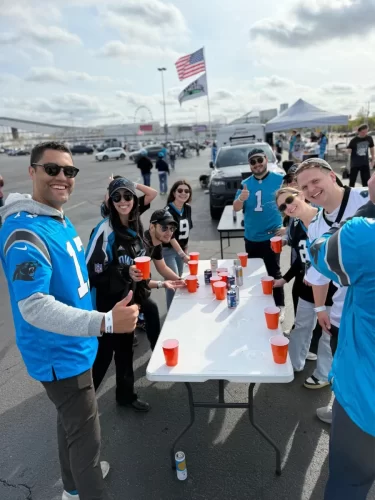away game tailgate metlife stadium table